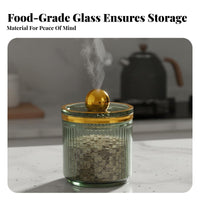 Moisture-Proof Sealed Food Jar Light Luxury Design Airtight Food Canister Long-Lasting Decorative Storage Canister Wide Mouth for Kitchen Countertop, Living Room, Bathroom