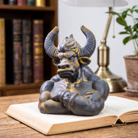 Bull Monster Figurine Gothic Bull Bust Statue Monster Bust for Bookshelf
