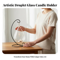 Multifunctional Teardrop Glass Terrarium Elegant Design Succulent Glass Planter Lightweight for DIY Enthusiasts, Indoor, Living Room, Office