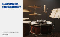 Drum Hi-Hat Jingle Cymbal, Brass Percussion Accessory, Decorative Sound, Single/Double Tier, ABS Material