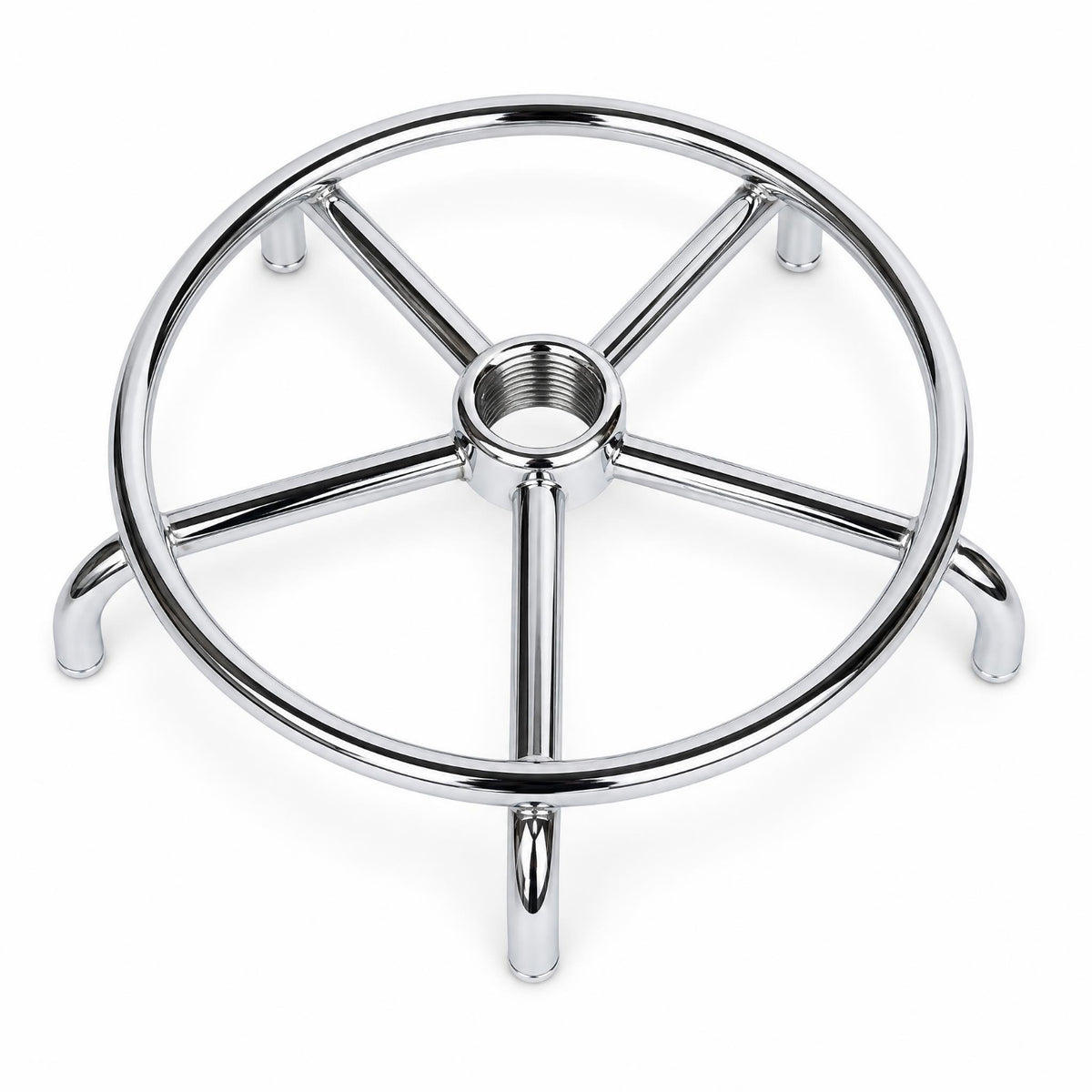 Reinforced Chrome Chair Base Frame Metal Round Swivel Chair Base