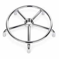 Reinforced Chrome Chair Base Frame Metal Round Swivel Chair Base