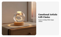 Three-Dimensional Crystal Ball Night Light Aesthetic Design Three-Dimensional Crystal Ball Lamp Gift Box Included Engraved Glass Night Light
