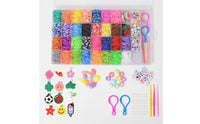 Organized Bracelet Making Kit with Organizer Case Colorful Rubber Band Bracelet Making Kit Creative Loom Bands Clear for Travel