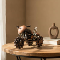 Metal Motorcycle Figurine Vintage Metal Motorcycle Model Retro Decor for Collectors, Desk, Bookshelf, Office