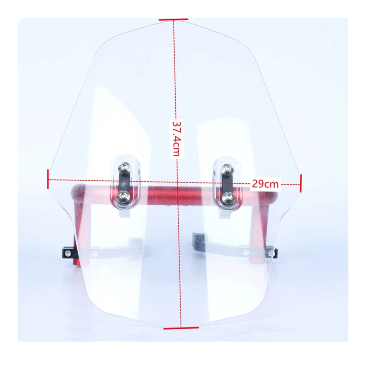 Contoured Motorcycle Windshield Panel Mounting Slots Motorcycle Wind Deflector Irregular Shape Motorbike Front Windscreen Standalone