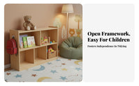 child-appropriate Height Montessori Shelf Versatile Design 5-Section Cubby Shelf sturdy Construction Kids' Furniture Easy to Clean for Preschoolers, Toddlers, educators, Kindergarten, Daycare Center, Classroom, Learning Corner