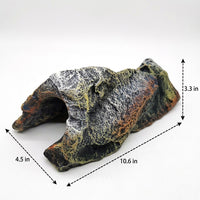 Tree Trunk Reptile Hide Cave, Fish Aquarium Ornaments for Hiding, Fish Aquarium Accessories for Reptiles and Amphibians