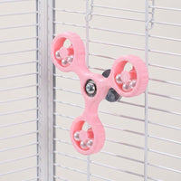 Cockatiel Rotating Windmill Toy, Suction Cup Budgie and Lovebird Toy, PLA Material Parrot Enrichment Accessory
