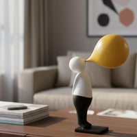 Modern Resin Figure Creative Shape Resin Sculpture Minimalist Balloon Person Figurine Available Now Office