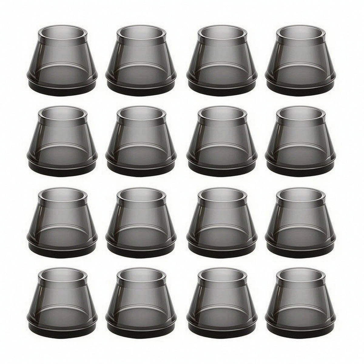 16 Pieces Silicone Chair Leg Cap with Felt Bottom Clear Chair Leg Protector with Felt Bottom Quiet Non-Slip for Hardwood Floors