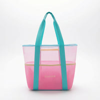 Mesh Beach Bag with Pockets Quick-Dry Mesh Tote Bag Breathable Portable for Swimmers, Gym, Travel