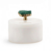 Marble Jar with Lid Modern Marble Canister with Lid Unique Decorative Stone Jar for Desk