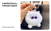 Cute Design Soot Sprite Keychain Soft Faux Soft Ball Charm Soft for Teenagers, Students, Car Keys, Backpack, Backpacks