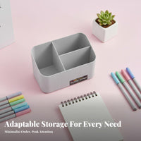 Multi-Compartment Tote with Handle Large Capacity Supply container for creative workspace
