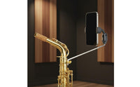 Saxophone Phone Holder Secure Grip Saxophone Phone Mount Digital Sheet Music Holder 360° Rotatable Musical Instrument Accessory