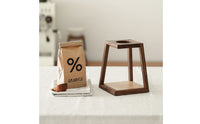 Minimalist Pour-over Coffee Stand with Wooden Base Two-Tone Wooden Coffee Dripper Stand Solid Wood Stable for Baristas, Home Kitchen, Camping