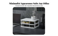 Transparent Drawers 3-Drawer Storage Box Large Capacity Stackable letter-size document organizer sturdy construction Desktop Organizer Easy to Clean for Professionals, Home Organizers, residents, Workstation, Study Room, Countertop