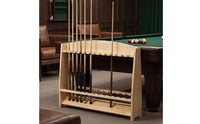 Freestanding Billiard Cue Rack Organizer Space-Saving Furniture Sturdy for Game Rooms