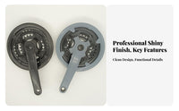 Triple Chainring Crankset Coated Crank Arm Mountain Bike Crankset Bike Chainwheel with Guard for Cyclists, Trail Riding