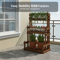 Indoor & Outdoor Use Multi-Tier plant Ladder Freestanding three-tier Ladder upright-areasaving Plant Stand Sturdy long-lasting for Gardeners, Apartment Dwellers, homeowners, Balcony, Living Room, Patio, Bedroom
