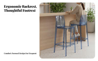 Modern Minimalist Design Counter Stool with backrestrest Nordic design Bar Chair Space-Saving Household Furniture Upholstered Seat for Homeowners, Cafe Owners, Adults, Restaurant, Kitchen, Dining Room, Office
