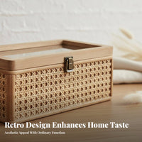Woven Decorative Box Vintage Design Household Storage Multipurpose for Bedroom