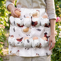 Egg Gathering Apron Cute Egg Collecting Apron Adjustable Long-Lasting for Homesteaders, Chicken Coop, Backyard Farm