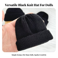 Miniature Doll Hat Cute Knit Hat for Dolls outfitup Knitted