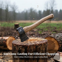 Hardened Blade Splitting Axe Hardwood Handle Firewood Axe Blade Outdoor Tool Long-Lasting Construction for Woodworkers, Homeowners, Gardeners