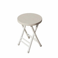 Foldable Collapsible Round Chair Sturdy Cross-Frame Folding Stool Space-Saving Portable Seating Stackable for Students, Families, Campers, Indoor, Dorm Room, Apartment, Travel