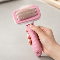 Self-Cleaning Slicker Brush Ergonomic Grooming Brush with Self-Cleaning Button Professional Non-Slip for Dogs