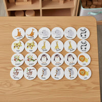 Wooden Memory Pairing Game Wood Wooden Memory Matching Game Easy to Play Preschool Learning Puzzle for Preschoolers, Children 3++