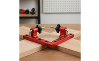Long-Lasting 90 Degree Positioning Square Heavy Duty Woodworking Right Angle Clamp Two-Way Scale Right Angle Clamping Jig Anodized Finish for Woodworkers, Picture Framing, Metalworking