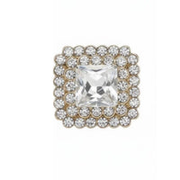 High-End Square Crystal Button Wide Application Rhinestone Shank Button Long-Lasting Rhinestone Buttons for Fashion Designers, DIY Crafters, Coat, Suit, Cardigan