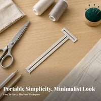 Multi-Purpose Stainless Steel Ruler Long-Lasting Slim Measuring Ruler Rigid Metal Straight Edge Smooth Silver Finish