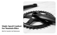 Single Speed Crankset Multiple Tooth Choices Mountain Bike Chain Gear Set Bike Chainwheel Colorfast Resistant Cycle Crank Pedal