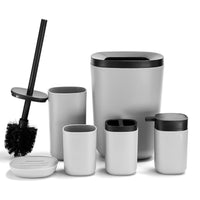 6 Pieces Bathroom Accessory Set Matte-Finish Soap Dispenser Minimalist