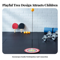 Adjustable Height Table Tennis Rebound Practice Device Parent-Child Interaction Table Tennis Pong Practice Device Portable for Children