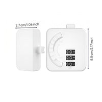 Password Change Tool Included 3-Digit Combination Lock Easy to Install Self-Adhesive Lock