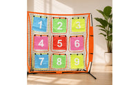 Throwing Net with Target Pockets Numbered Practice Net with Target Pockets Portable Accuracy for Families