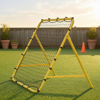 Black Soccer Rebound Net Woven Grid Replacement Rebound Net Rope-Edged Sports Gear Reinforced Edging