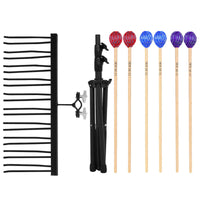 Drumstick Rack with Tripod Base Stable Drumstick Holder with Clamp Adjustable Musical Accessory for Drummers, Percussionists, Stage, Rehearsal Studio