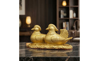 Duck Figurine Gold-Tone Duck Ornament Decorative Animal Figurine for Collectors, Desk, Office, Cabinet
