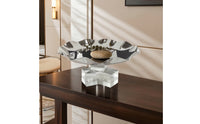 Decorative Tray with Base Sculptural Centerpiece Tray Simple Tabletop Ornament for Living Room