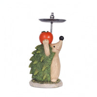 Hedgehog Incense Holder Hand-Painted Garden Incense Ornament Hedgehog Ash Tray Textured Cartoon Style for Courtyard, Outdoor