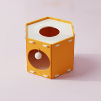 Hexagonal Cat Condo Multi Functional Activity Center Cozy Bed for Kittens