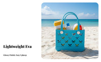 Easy to Clean EVA Cutout Tote Long-Lasting Kids Perforated Handbag Lightweight for Girls, Travel, Pool