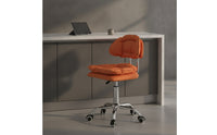 Ergonomic Wheeled Swivel Chair Smooth Rolling Chair with Backrest Compact Adjustable Stool with Wheels Heavy-Duty for Nail Technicians, Esthetician, Drafting Table