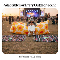Wind-Inflated Couch Pump Inflation Wind-Filled Lounger Quick Setup Inflatable Lounger for Campers, concert Attendees, Music concerts, outdoor grounds, Hiking Trips